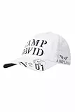 Camp David Herren Base Cap Stone Washed mit Logo-Stickerei und Prints Opticwhite