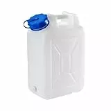 hünersdorff Weithalskanister/Abklärkanister/Mehrzweckkanister mit großer Öffnung zur einfachen Innenreinigung, UV-Schutz, Made in Germany, 22 l, weiß