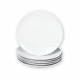 Miicol Kleine Dessertteller, Keramik Kuchenteller 15cm, Frühstücksteller Weiß, Mini Porzellan Servierteller für Kuchen, Brot, Salat, Snack, 6 Stück
