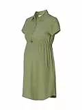 ESPRIT Maternity Damen Dress Woven Nursing Short Sleeve Kleid, Olivgrün-310, S