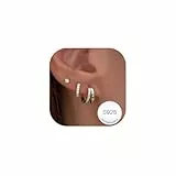 Halora Ohrringe Silber 925 Set Damen Kleine Creolen Ohrstecker Silber Hypoallergen Stapelbar Ohrringe Stecker Creolen Set Gifts Double Hoop Earrings for Women