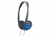 Panasonic RP-HT010E-A Bügelkopfhörer, 1,2m Kabellänge, Klinkenstecker, geringes Gewicht, Blau