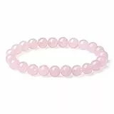 XIANNVXI Rosenquarz Armband Damen Rosa Perlen Kristalle Echte Steine Perlenarmband Armbänder 8mm