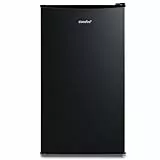 Comfee' RCD115DK2 Kühlschrank mit Gefrierfach/ 80L Tischkühlschrank/Obst- und Gemüsefach/ 84,5cm Höhe / 47,5cm Breite / 137kWh/Jahr/Einstellbare Temperaturregelung/Verstellbare Füße/Schwarz