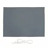 Relaxdays Sonnensegel rechteckig, 2,5 x 3,5 m, wasserabweisend, UV-beständig, mit Spannseilen, Terrasse, Balkon, grau