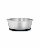 lionto Futternapf aus Edelstahl, 950 ml, lebensmittelechter Hundenapf mit rutschfestem Silikonboden, rostfreier Wassernapf für Hunde und Katzen, spülmaschinenfest