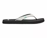 Sanuk, Yoga Serenity Damen-Flip-Flops, Yoga-Sandalen mit Memory Foam-Fußbett, Weiss/opulenter Garten, 38.5 EU