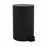 MSV Kosmetikeimer Osaki Mülleimer Treteimer Abfalleimer - 3 Liter – mit herausnehmbaren Inneneimer - Schwarz