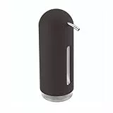 Umbra Penguin 355 ml Flüssigseifenspender, Seifenspender für die Küche, funktioniert auch mit Händedesinfektionsmittel, Schwarz