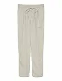 VERO MODA Damen Legere Leinen Stoffhose Casual Schlupfhose Lockere Ankle Pants, Farben:Beige-2, Größe:XL