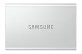 Samsung Portable SSD T7 Resurrected 1 TB, Externe Festplatte, USB 3.2 Gen.2 Highspeed Speicher, Externe SSD für iPhone 17, Mac, PC, Android-Geräte & Gaming-Konsolen, Metallic-Silber, MU-PD1T0G/WW