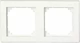 Schneider Electric Merten M-Smart-Rahmen für Steckdosen und Schalter, 2-fach, IP20, polarweiss glänzend, Artikelnummer 478219, 1 Stück