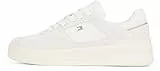 Tommy Hilfiger Damen Court Sneaker Essential Basket Low Top, Weiß (Ecru), 40