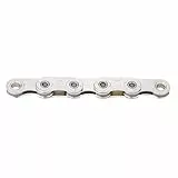 Fahrrad Kette, KMC Fahrradkette, Flat Top, 126 Glieder, 12-fach, 13-fach, X Bridge, waxed, Kompatibel mit SRAM AXS & Transmission, silber