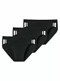 Schiesser Herren 3 Pack Softbund Und Streifen - 95/5 Organic Slip, Schwarz, XL EU