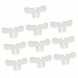 Fenteer 10er künstliche Hasenzähne Set- Plastik Häschenzähne 6x3cm - Für Bunny Kostüm, Karneval, Fasching Party - Weiß, Einfach zu Tragen & Reinigen