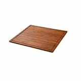 Kesper | XXL Schneide- und Abdeckplatte 56 x 50 x 4 cm | Farbe: Dunkelbraun | Material: FSC Bambus | ideal als Herdabdeckung oder Backbrett