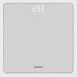 Homebuds Personenwaage Digital, Präzision 0,05kg Unsere Professionelle Waage Fabrik Seit 2001, Waage Personen LED Anzeige und Step-On, 3*AAA Batterien Enthalten, 182kg, Silber