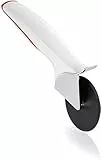Leifheit Pizzaschneider ComfortLine-Serie, Pizzaroller aus Kunststoff mit Nylonrad, Schneiden ohne Kratzer, Pizza Cutter mit ergonomischer Griffform für angenehme Handhabung und Fingerschutz, weiß