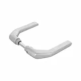 Amig - Türgriffgarnitur aus Aluminium ohne Schild, silberfarben, ideal für Innen- und Außentüren - 130 x 61 mm - Maximale Türstärke 65 mm - Drücker mit funktionellem, dekorativem und modernem Türgriff