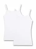 Sanetta Mädchen 344838 Unterhemd, Weiß (White 10), 176 (2er Pack)