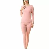 RLEHJN Thermounterwäsche Damen Set,Skiunterwäsche Funktionswäsche kiunterwäsche Set Warme Atmungsaktiv Unterwäsche für zu Hause und Sport im Winter Winteroberteil und Unterhose Sets für Damen