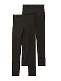 NAME IT Mädchen Nkfvivian 2p L Noos Leggings, Black/Pack:Packed with Black, 110/116
