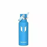 Sparrow Trinkflasche Kinder 500ml - Thermobecher Edelstahl - FlipFlow Trinkflaschen mit Strohhalm - BPA-Frei Thermoskanne, Thermosflasche für Sport, Travel, Schule, Outdoor