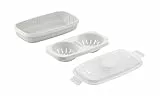 CARE+PROTECT Omlettmaker & Eierkocher Mikrowelle I Eier-Pochierer mit Mulden für verschiedene Eierspeisen I BPA-Frei & 100% recyclebar I Kochen, Servieren & Aufbewahren I 24 x 12,5 x 6 cm