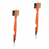 IMIKEYA 2stücke Kupferdraht Reinigungsbürste Für Küchenutensilien Orange Multifunktionale Bürste Für Kochfeld Und Töpfe Komfortabler Griff Schonendes Material Für Zuhause Und