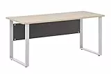 Möbelpartner Denver Schreibtisch, Eiche hell Dekor/Anthrazit, 65 cm tief