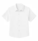 Arshiner Jungen Hemden Leinen Sommer Kinder Leichtes Kurzarmshirt Freizeit Komfort Hemd für Jungen 14-15 Jahre Weiß