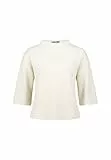 zero Damen Sweatshirt mit Fischgrätmuster 42, BeigeCream