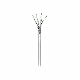 Goobay 93953 100 Meter Rolle CAT 6 Netzwerkkabel, S/FTP (PiMF), Grau - CCA Kupfergemisch, AWG 26/7 (Stranded)