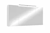 byLIVING Spiegelschrank Spree/Korpus matt weiß mit Spiegeltüren/Hängeschrank mit Soft-Close-Funktion/Inklusive LED-Beleuchtung/Badschrank mit Stecker- und Schalterdose/B 120, H 60, T 20 cm (Weiß)