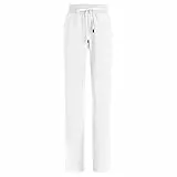 B-well Mauri Medizinische Schlupfhose Half-Jogger 7 Taschen mit elastischem Bund und Gesäßtaschen Krankenhaus Uniformhose mit Elasthan (DE/NL/SE/PL, Alphanumerisch, M, Regular, Regular, Weiss)