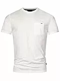 Indicode Herren INAndorra T-Shirt mit Rundhals-Ausschnitt | Herrenshirt Sommershirt für Männer Offwhite, L