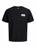 JACK & JONES Herren Jjecorp Logo Tee Crew Neck Ss19 Noos T Shirt, Schwarz (Black Slim/Small Print), L EU