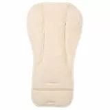 Koeka Autositzauflage Baby - Babyschale Einlage Frühling/sommer - Sitzauflage - Atmungsaktiv - Dijon - Bio-baumwolle - Schlaufenfestes Frottee - Weiß - Universal