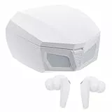Angoily Kabellose In Ear Gaming Kopfhörer Weiß mit Surround Sound Automatischer Verbindung Leichtes Ergonomisches Design Freisprechfunktion und HiFi für Handy und Pc