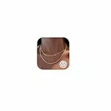CASSIECA 2 Stück Kette Damen Silber Halskette Layerd Kette Halskette Sterling Silber Stapelbare Halskette Glänzende Diamantschliff Popcorn-Kette für Frauen Mädchen