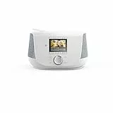 Hama DAB+ Digitalradio Internetradio (Smart Radio mit 2-Wege-Lautsprecher & Handy-Ladefunktion, WLAN/DAB/DAB+/FM, Bluetooth/Spotify Streaming, Stationstasten, Radio-Wecker, App) in Weiß