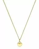 Purelei Heart Charm Kette Damen (Gold) – Halskette Damen aus langlebigem Edelstahl – Wasserfeste Kette – 50-55 cm Länge verstellbar – Halskette für deinen individuellen Look