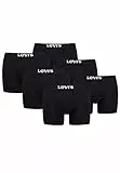 Levi's Herren Boxershorts Boxer Brief Unterhosen 905001001 6er Pack, Farbe:Black, Bekleidungsgröße:L