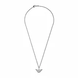 Emporio Armani mens Necklace, Edelstahl, Silver, Length: 525mm, Width: 24mm