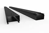SCOS Smartcosat Kabelkanal schraubbar PVC Kunststoff, Aufputz Wand Montage Kabelleiste, Kabelschacht, Elektro Kanal 40 x 25 x 2000 mm 5 Stück a 2 m B x H x L, Graphit Schwarz