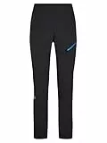 Ziener Herren NEBIL Softshell-Hose, Langlauf | Winddichte Vorderseite, elastische Rückseite, Black.Persian Blue, 58
