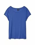 VERO MODA Damen Vmava Plain Ss Top Ga JRS Noos, Dazzling Blue, Medium