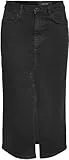 Noisy May Damen Nmkath Nw Slit Midi Skirt Vi478bl Noos Rock, Black Denim, M EU