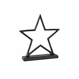 Villeroy & Boch - Black Xmas Stern klein, 21cm, Weihnachtsdekoration aus Metall, Schwarz